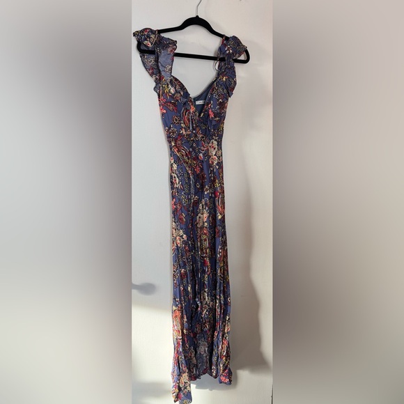 World Where You Live Maxi Dress Blue | Hell Molly - Picture 6 of 7